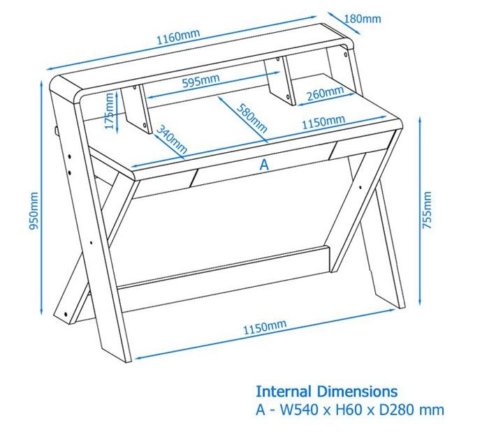 Alphason aspen deals desk