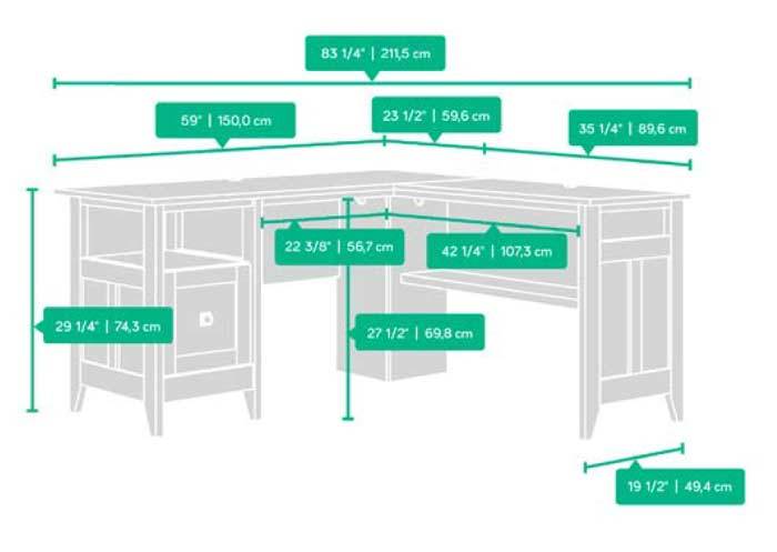 42 l shaped deals desk