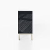 Frank Olsen Lyra Midnight Black Sideboard with Mood Lighting & Wireless Phone Charging