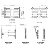 B-Tech BT8227 - Ultra Slim Double Arm TV Wall Mount, Tilt and Swivel