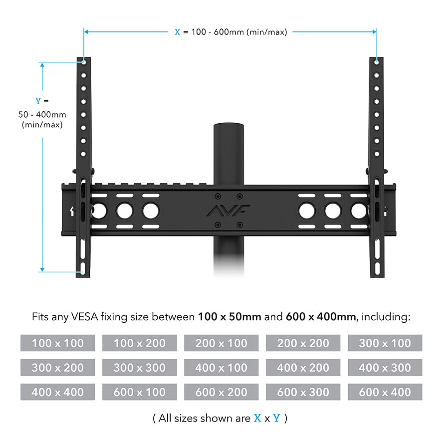 AVF Options Easel 92.5cm TV Stand with Mount, for TVs 37- 65"