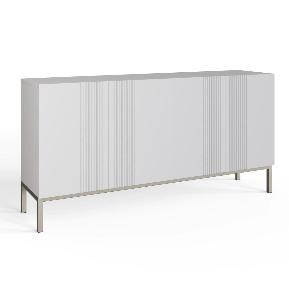 Frank Olsen Iona White Sideboard with Mood Lighting & Wireless Phone Charging