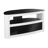 AVF Affinity Burghley Plus 1m Gloss White Curved TV Stand, for TVs up to 50"