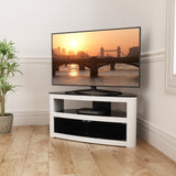 AVF Affinity Burghley Plus 1m Gloss White Curved TV Stand, for TVs up to 50"