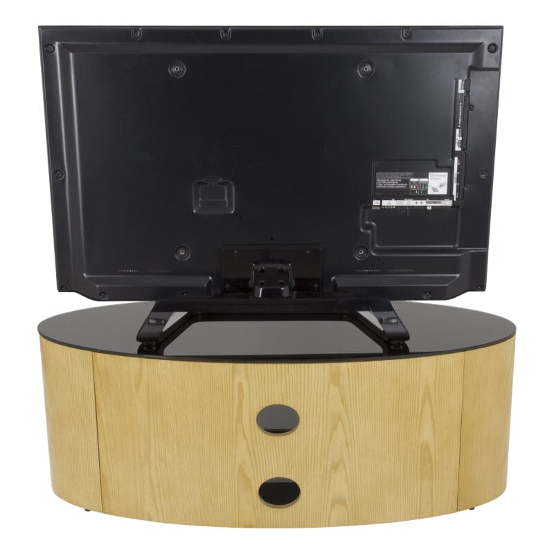 AVF Affinity Buckingham 1.1m Oak Oval TV Stand, for TVs up to 55"