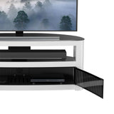 AVF Affinity Burghley 1.25m Gloss White Curved TV Stand for TVs up to 65"