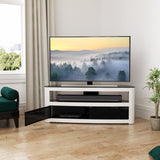 AVF Affinity Burghley 1.25m Gloss White Curved TV Stand for TVs up to 65"