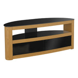 AVF Affinity Burghley 1.25m Oak Curved TV Stand for TVs up to 65"