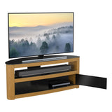 AVF Affinity Burghley 1.25m Oak Curved TV Stand for TVs up to 65"