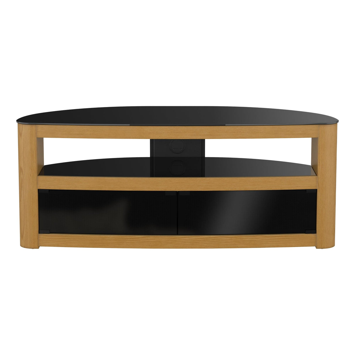 AVF Affinity Burghley 1.25m Oak Curved TV Stand for TVs up to 65"