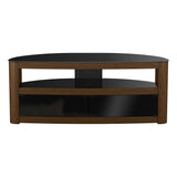 AVF Affinity Burghley 1.25m Walnut Curved TV Stand for TVs up to 65"