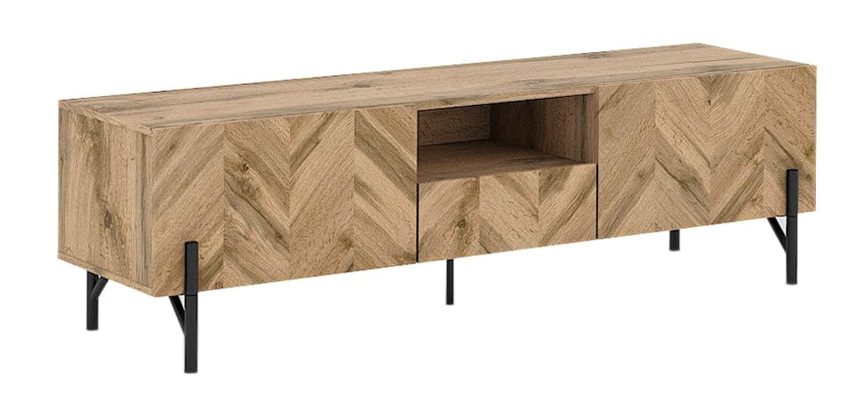 Kudl LV37 Walton Oak TV Cabinet 160cm