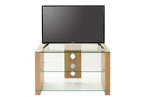 TTAP Elegance TV Stand in Oak and Clear Glass (AVS-L611-800-3OC)