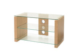 TTAP Elegance TV Stand in Oak and Clear Glass (AVS-L611-800-3OC)