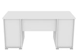 Alphason Kentucky White and High Gloss White Office Desk