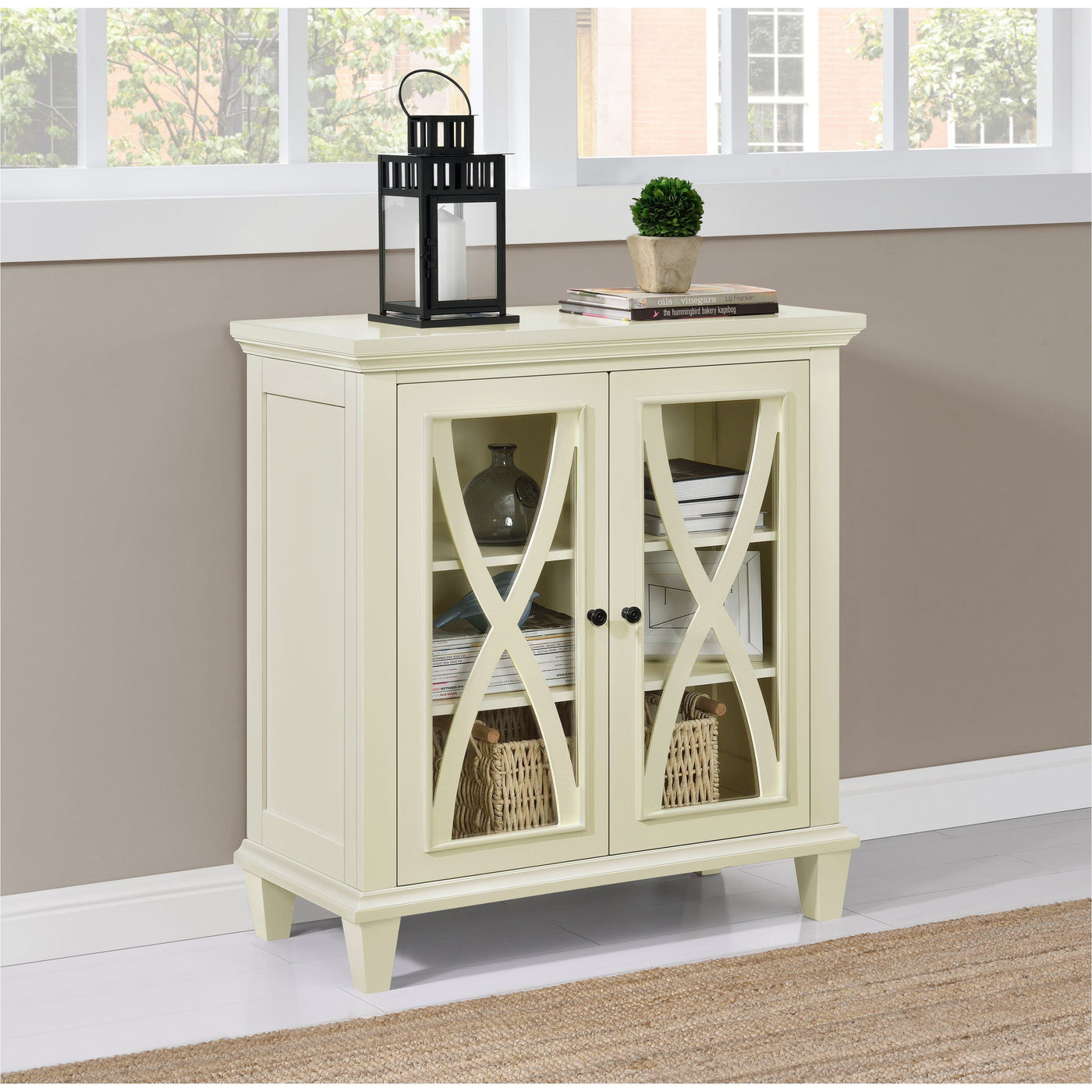 Ivory accent online cabinet