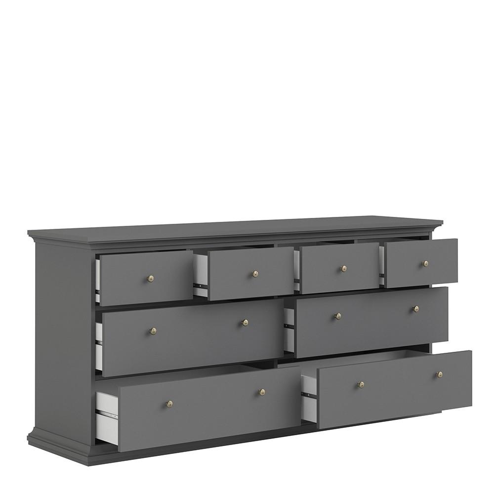 Furniture To Go Paris 8-Drawer Chest in Matt Grey (70176719IGIG)