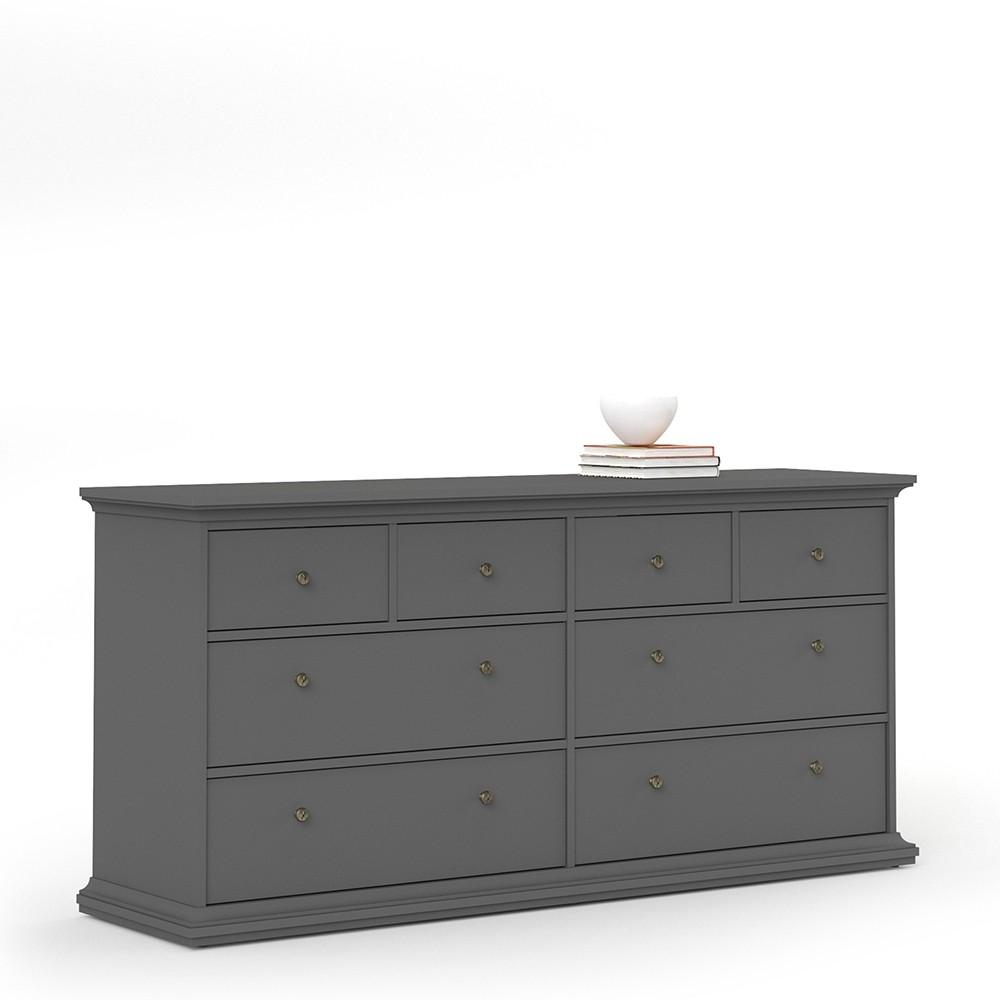 Furniture To Go Paris 8-Drawer Chest in Matt Grey (70176719IGIG)