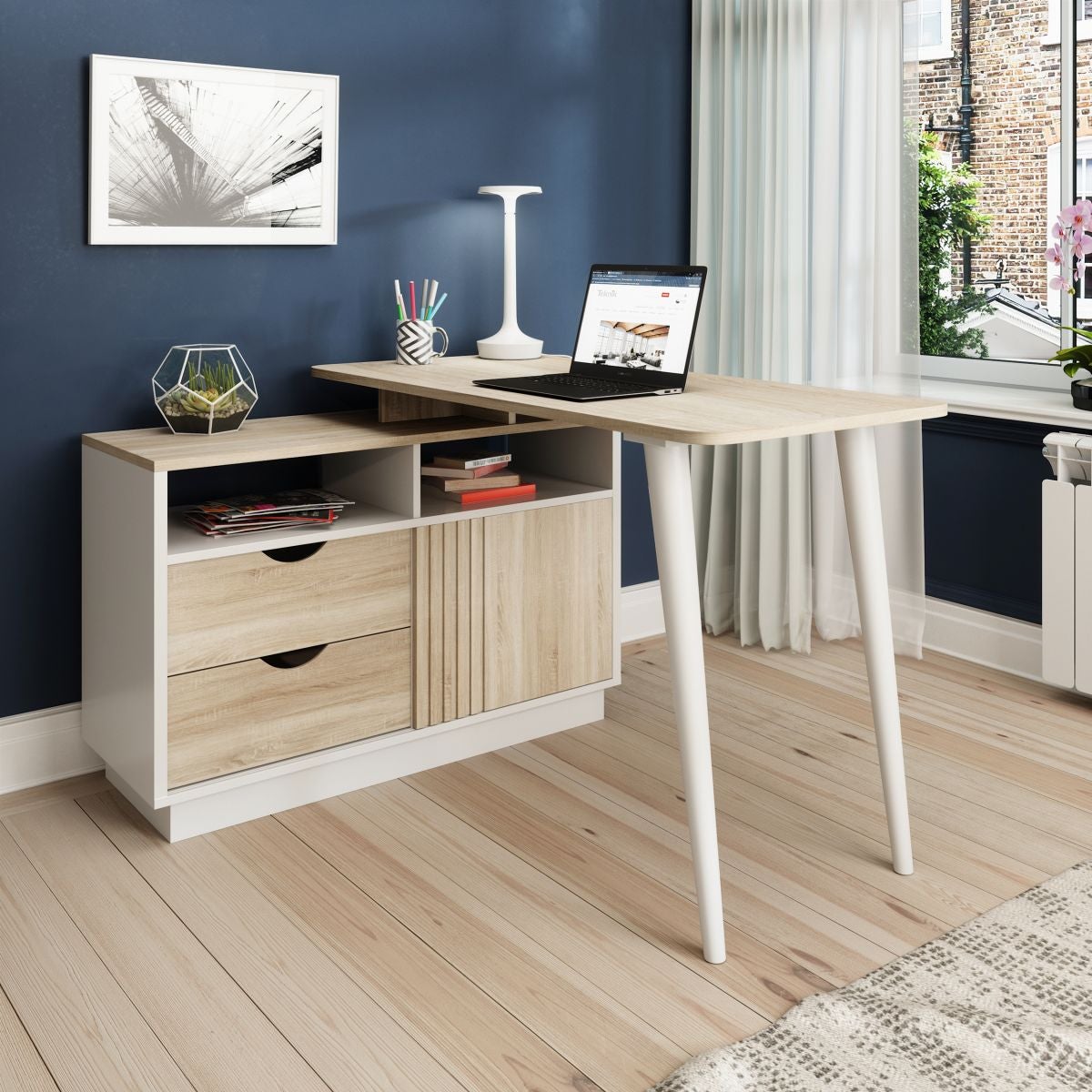 Scandi corner deals desk