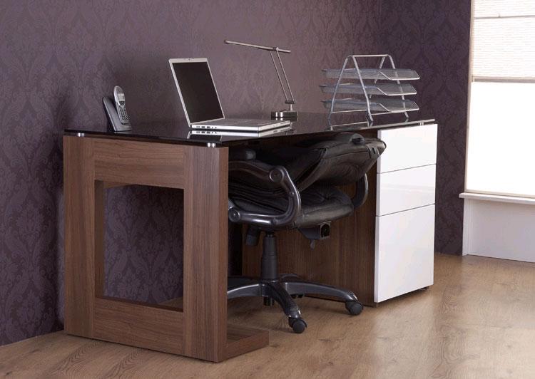 Alphason deals glass desk