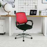 Nautilus Designs Carousel Medium Mesh Back Operator Chair - Raspberry