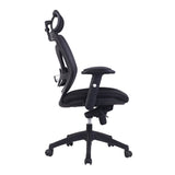 Nautilus Designs Newton High Back Mesh Synchronous Executive Armchair with Integral Headrest - Black