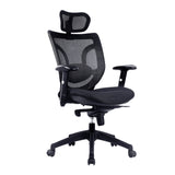Nautilus Designs Newton High Back Mesh Synchronous Executive Armchair with Integral Headrest - Black