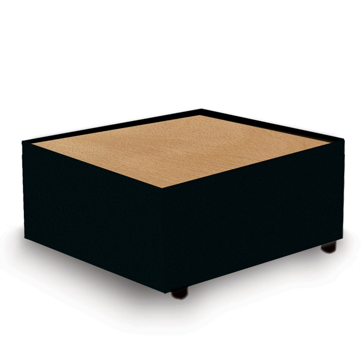 Nautilus Designs Wave Contemporary Modular Fabric Table Unit with Beech Top - Black