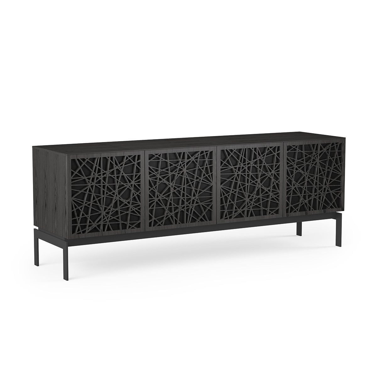 BDI Elements 8779 Ricochet Charcoal Stained Ash Console Unit