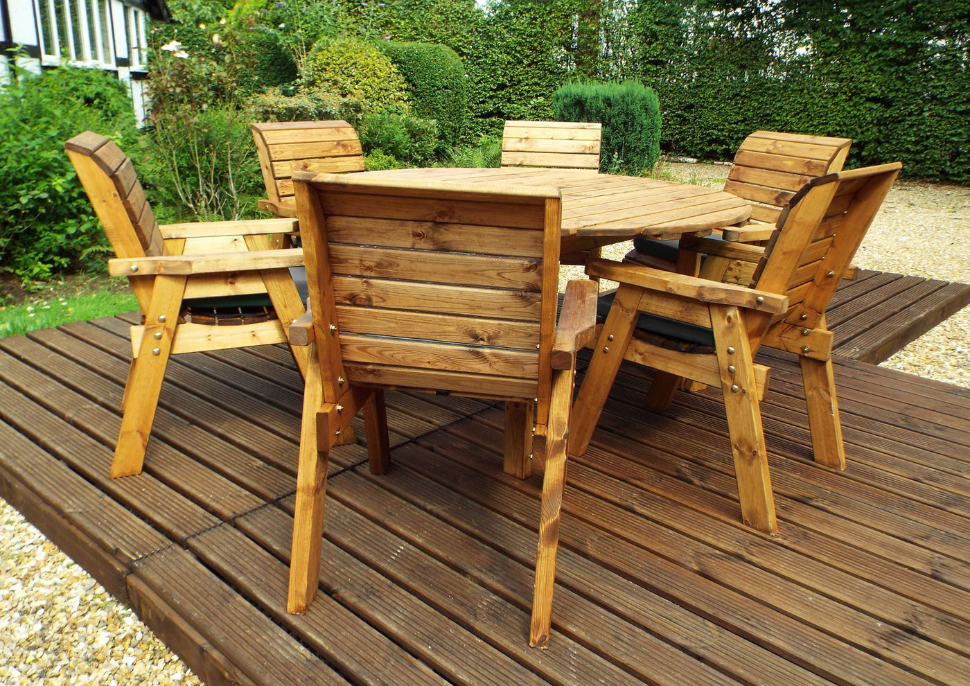 Charles taylor wooden garden best sale dining set 6 seater