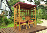 Charles Taylor Henley Twin Seat Arbour in Burgundy (HB148B Set)