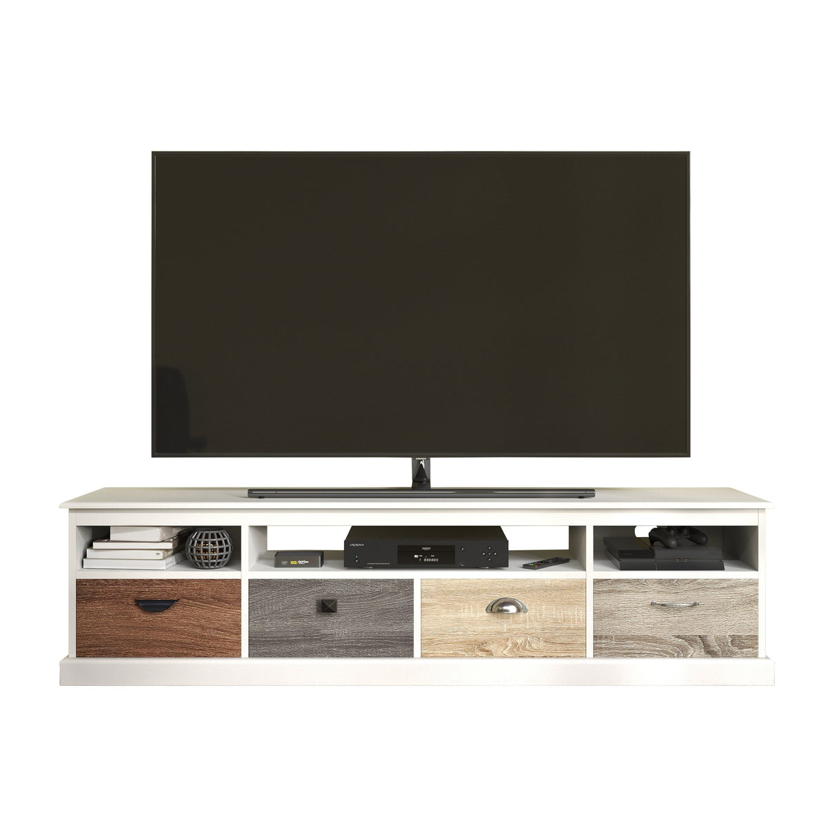 Dorel Home Mercer Range White TV Console for Screen upto 65 inch