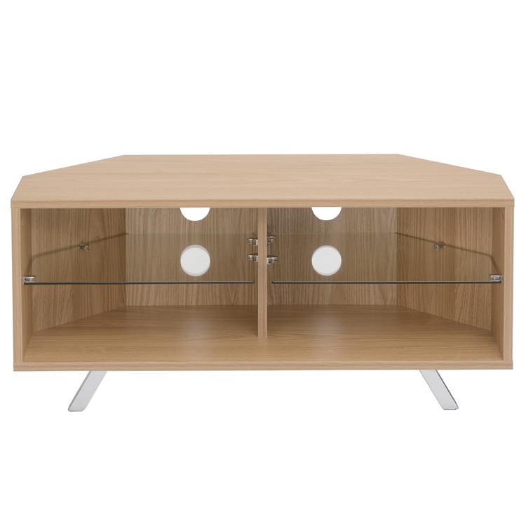 TTAP Oregon TV Stand in Oak and Clear Glass (TVS1006)