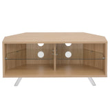 TTAP Oregon TV Stand in Oak and Clear Glass (TVS1006)