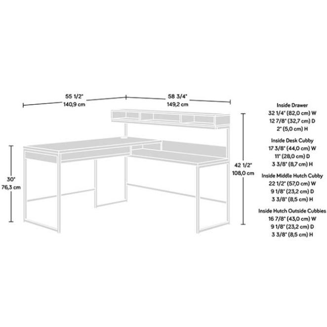 Manhattan l outlet shaped desk