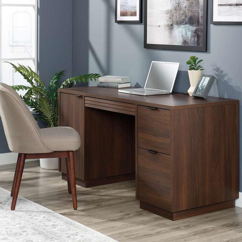 Teknik Elstree Double Pedestal Office Desk in Mahogany (5426918)