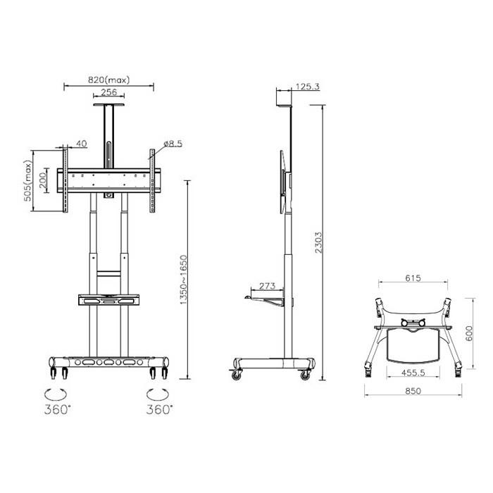 Multibrackets M Public Floorstand Basic 180 For Up To 80 Inch – AV4Home